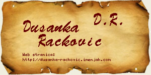 Dušanka Racković vizit kartica